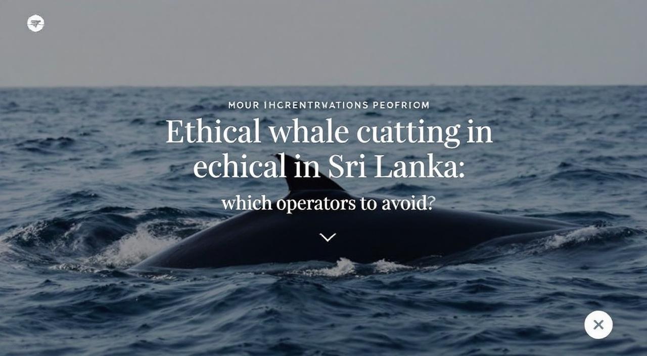 Ethical whale watching in Sri Lanka: which operators to avoid